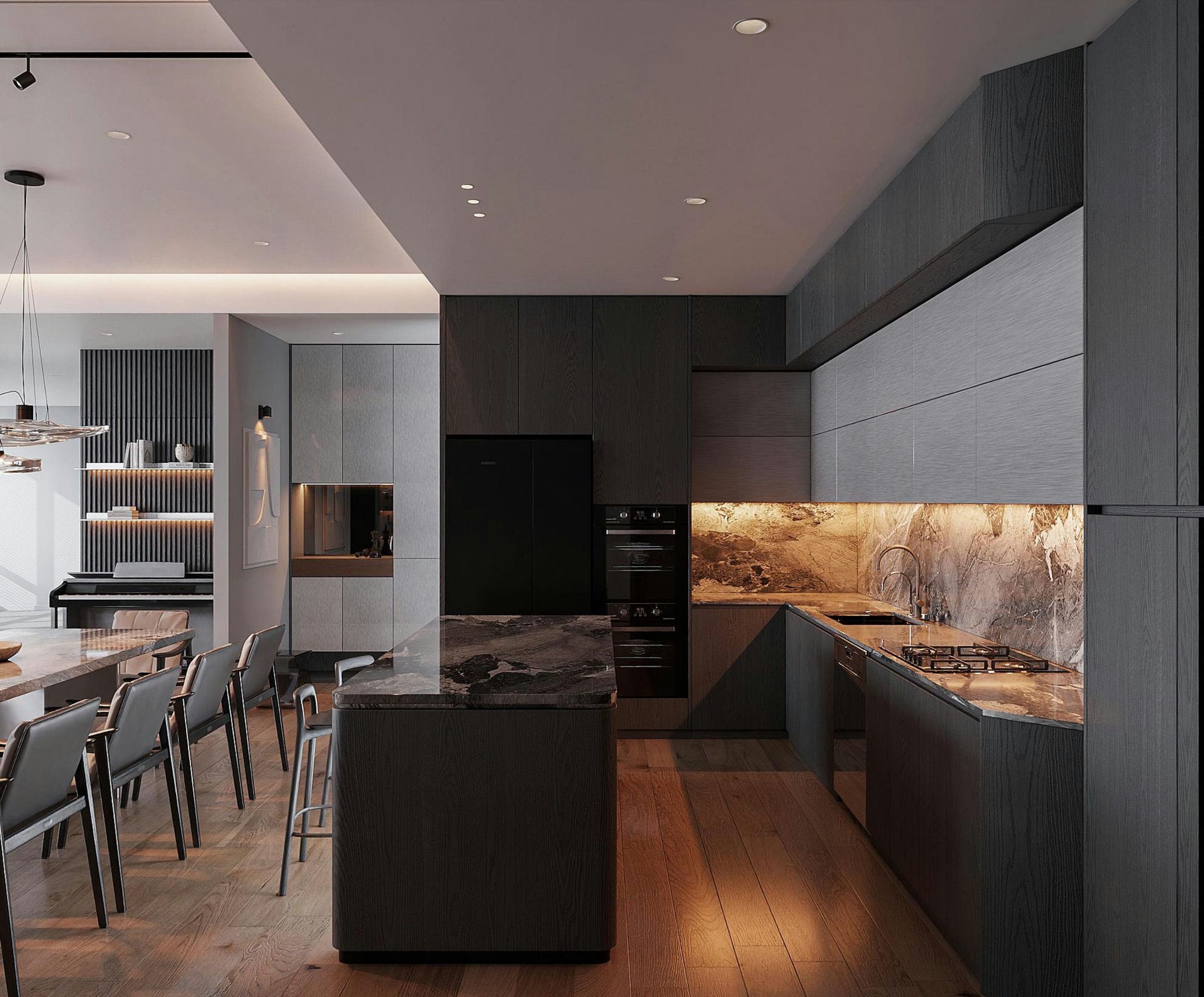 Kitchen 3D Design Of Mr Khoi's House Interior Design Modern Style | NTDecor