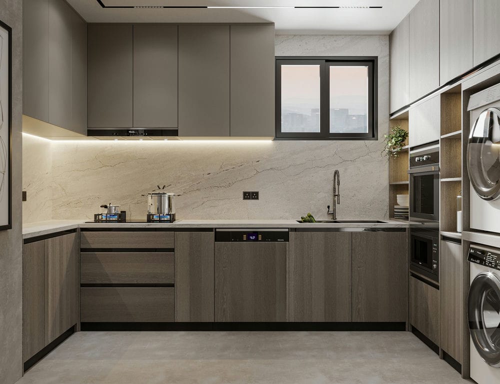 Kitchen 3D Design Of Penthouse Xi Apartment Interior Design Modern Style