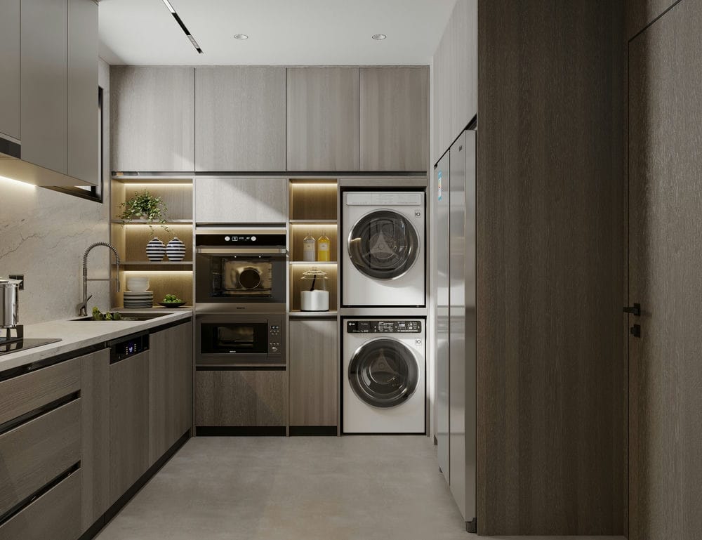 Laundry Room 3D Design Of Penthouse Xi Apartment Interior Design Modern Style