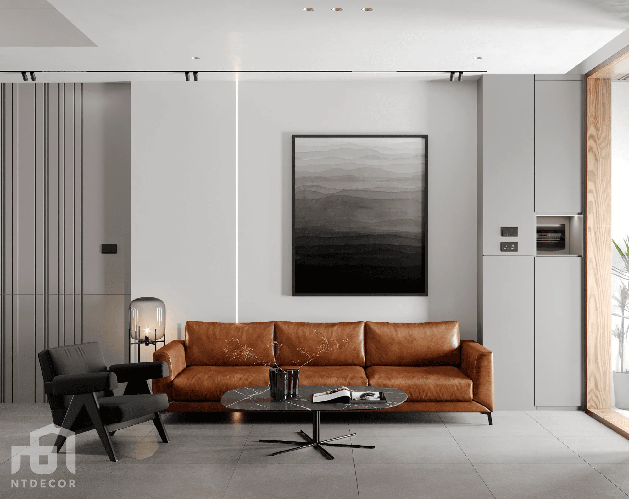Mẫu phòng khách thiết kế nội thất hiện đại | NTDecor