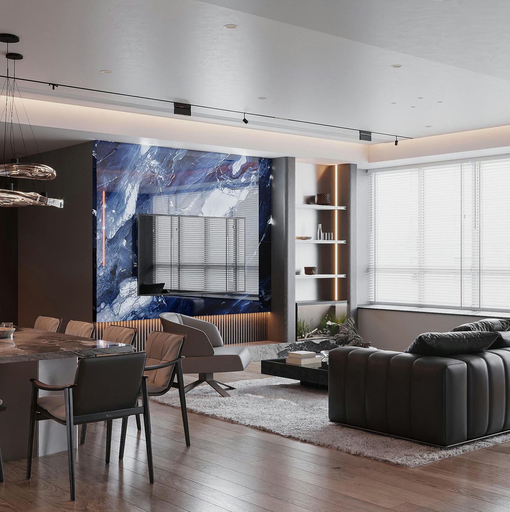 Living Room 3D Design Of Mr. Khoi's House Interior Design Modern Style | NTDecor