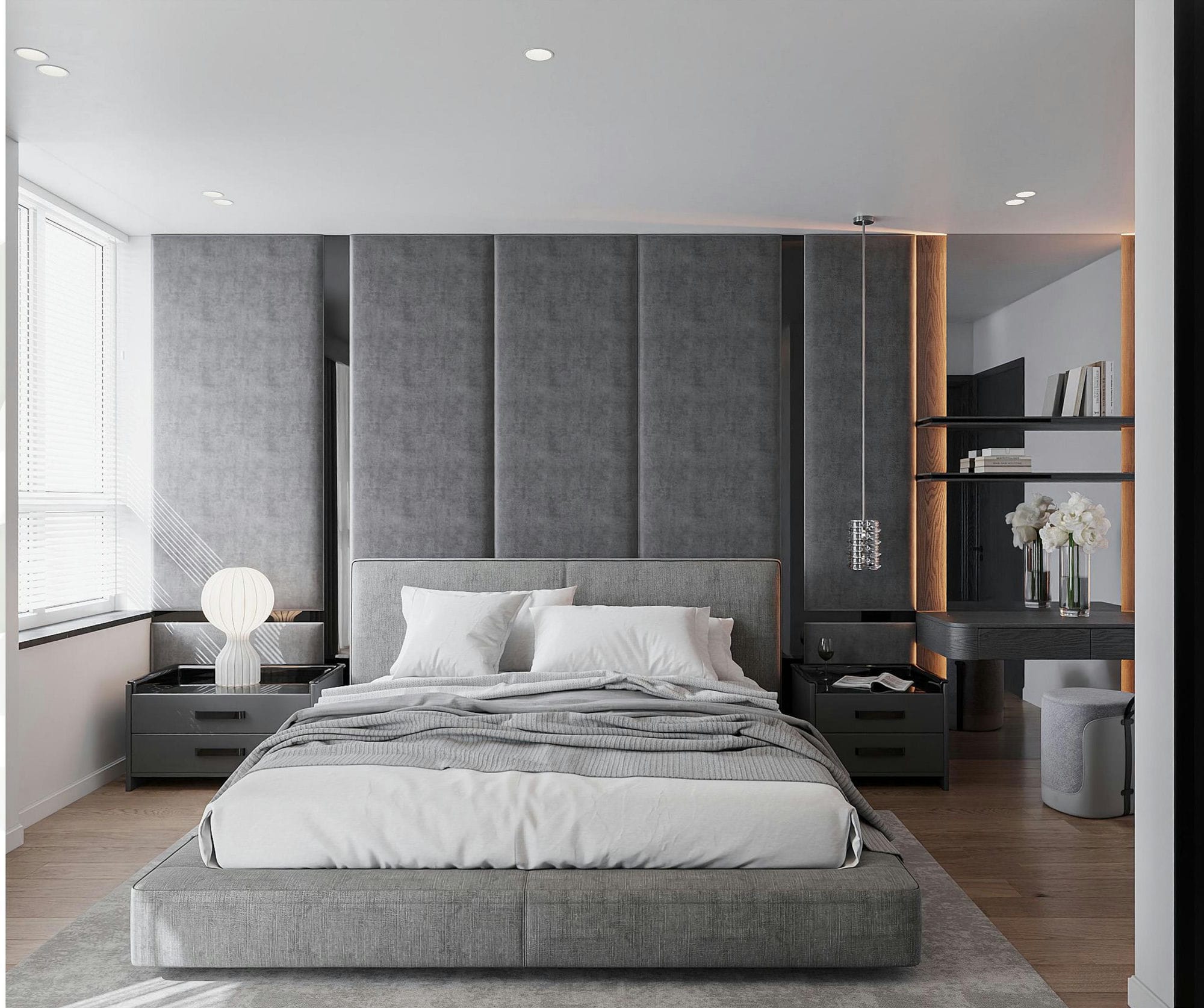 Master Bedroom 3D Design Of Mr Khoi's House Interior Design Modern Style | NTDecor