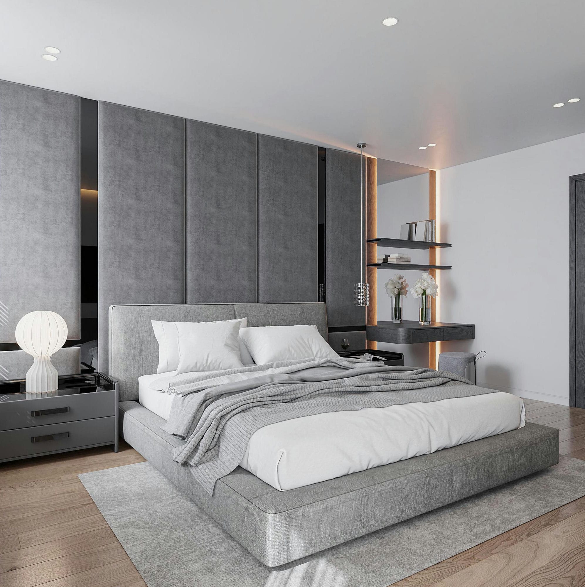 Master Bedroom 3D Design Of Mr Khoi's House Interior Design Modern Style | NTDecor