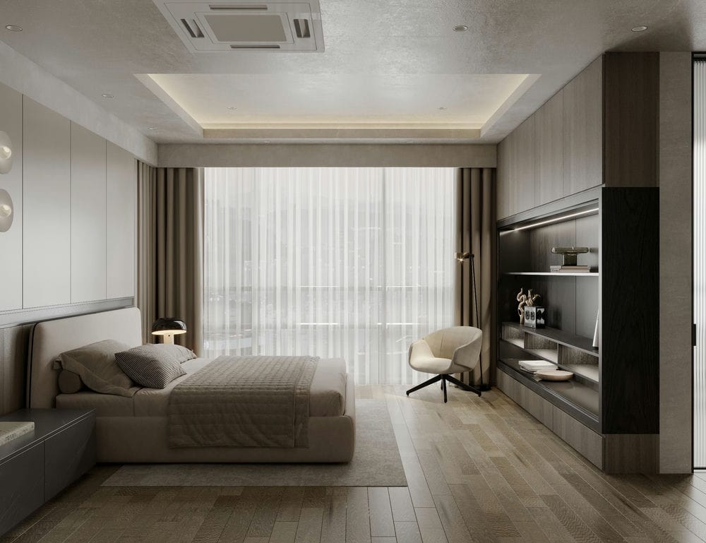 Master Bedroom 3D Design Of Penthouse Xi Apartment Interior Design Modern Style