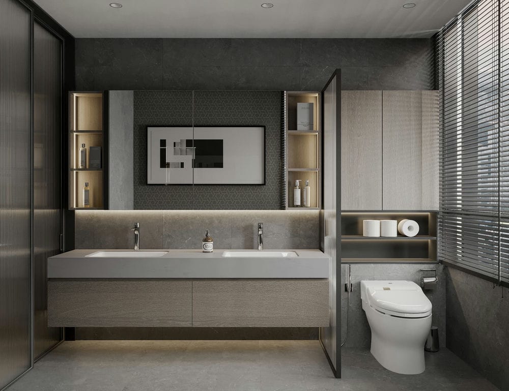 WC 3D Design Of Penthouse Xi Apartment Interior Design Modern Style