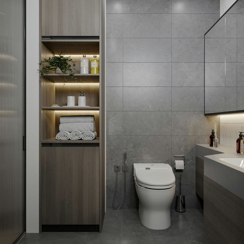 WC 3D Design Of Penthouse Xi Apartment Interior Design Modern Style