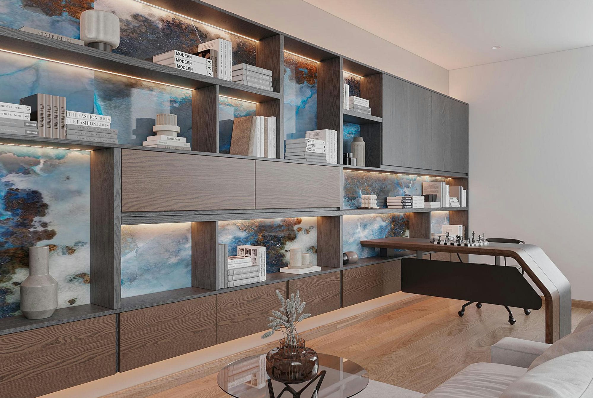 Working Room 3D Design Of Mr Khoi's House Interior Design Modern Style | NTDecor