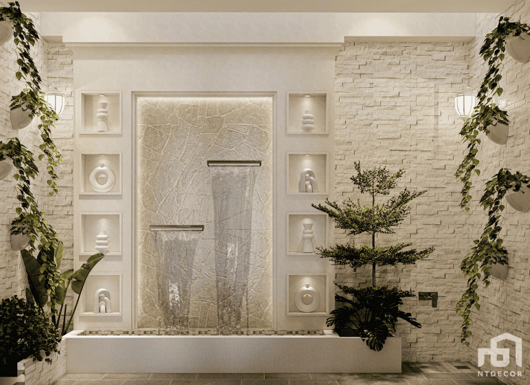 Backyard 3D Design of Mrs. Tuong Townhouse Interior Design Classic Style | NTDecor