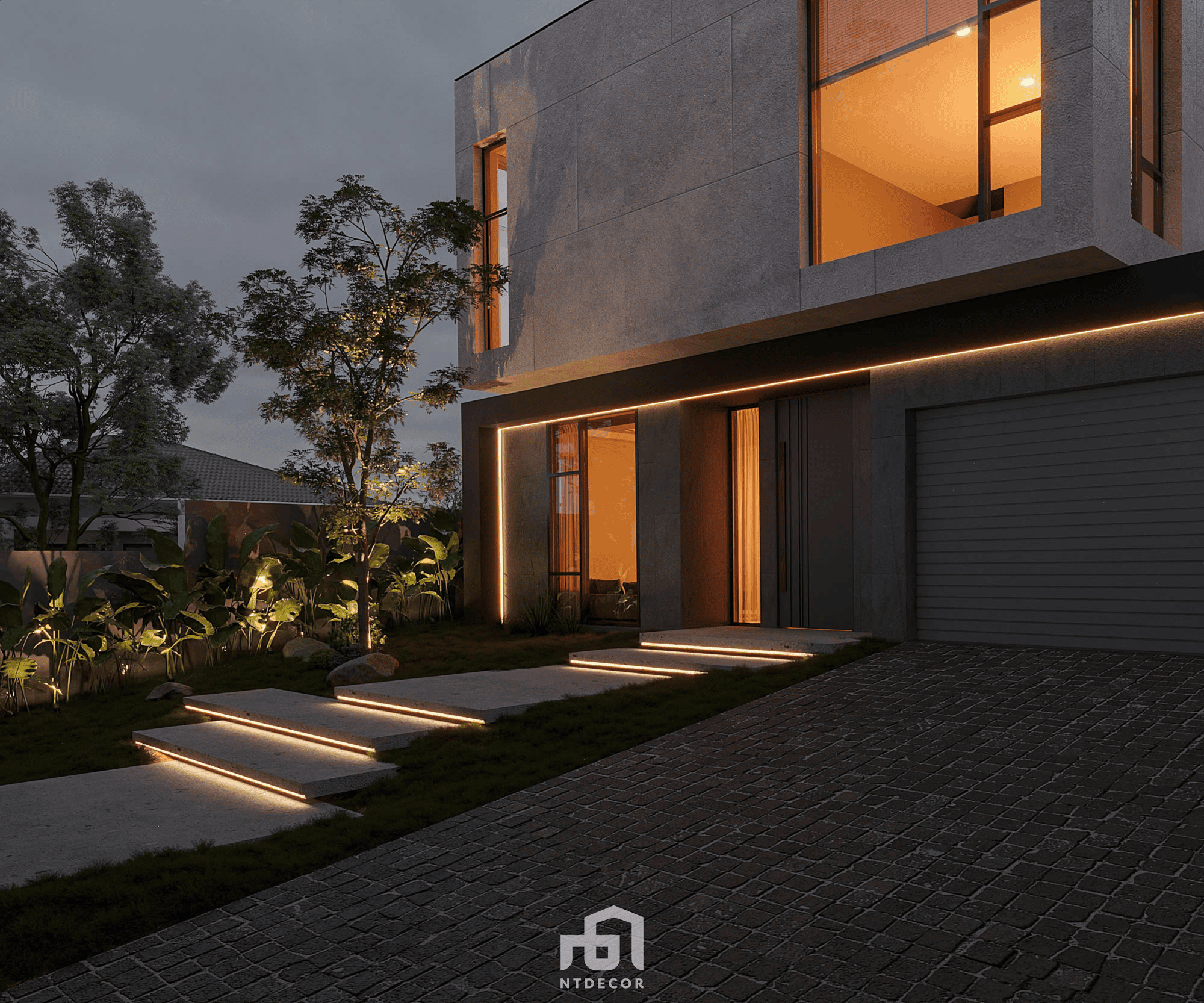 Facaded 3D Design Of Melbourne Villa Interior Design Modern Style
