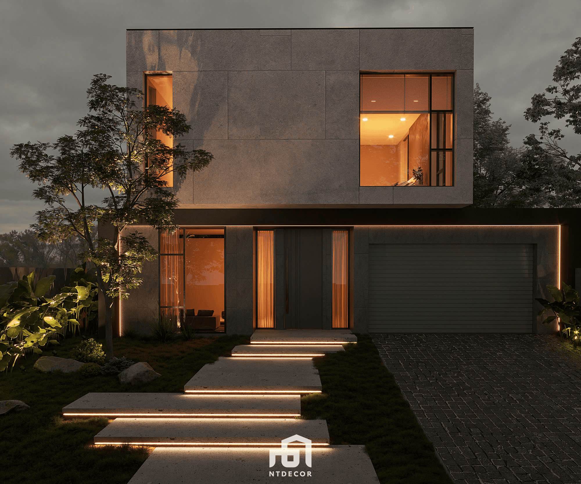 Facaded 3D  Design Of Melbourne Villa Interior Design Modern Style