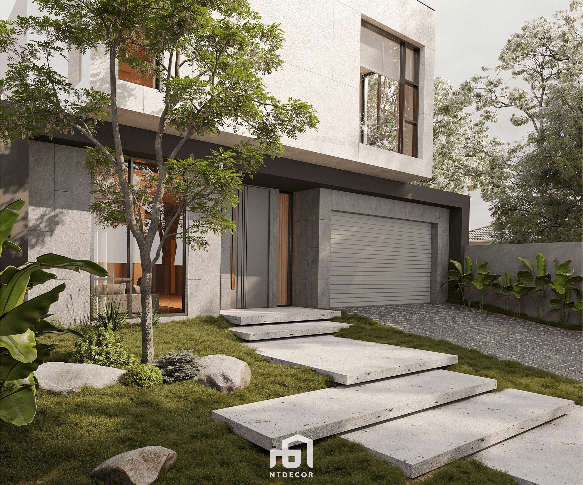 Facaded 3D  Design Of Melbourne Villa Interior Design Modern Style