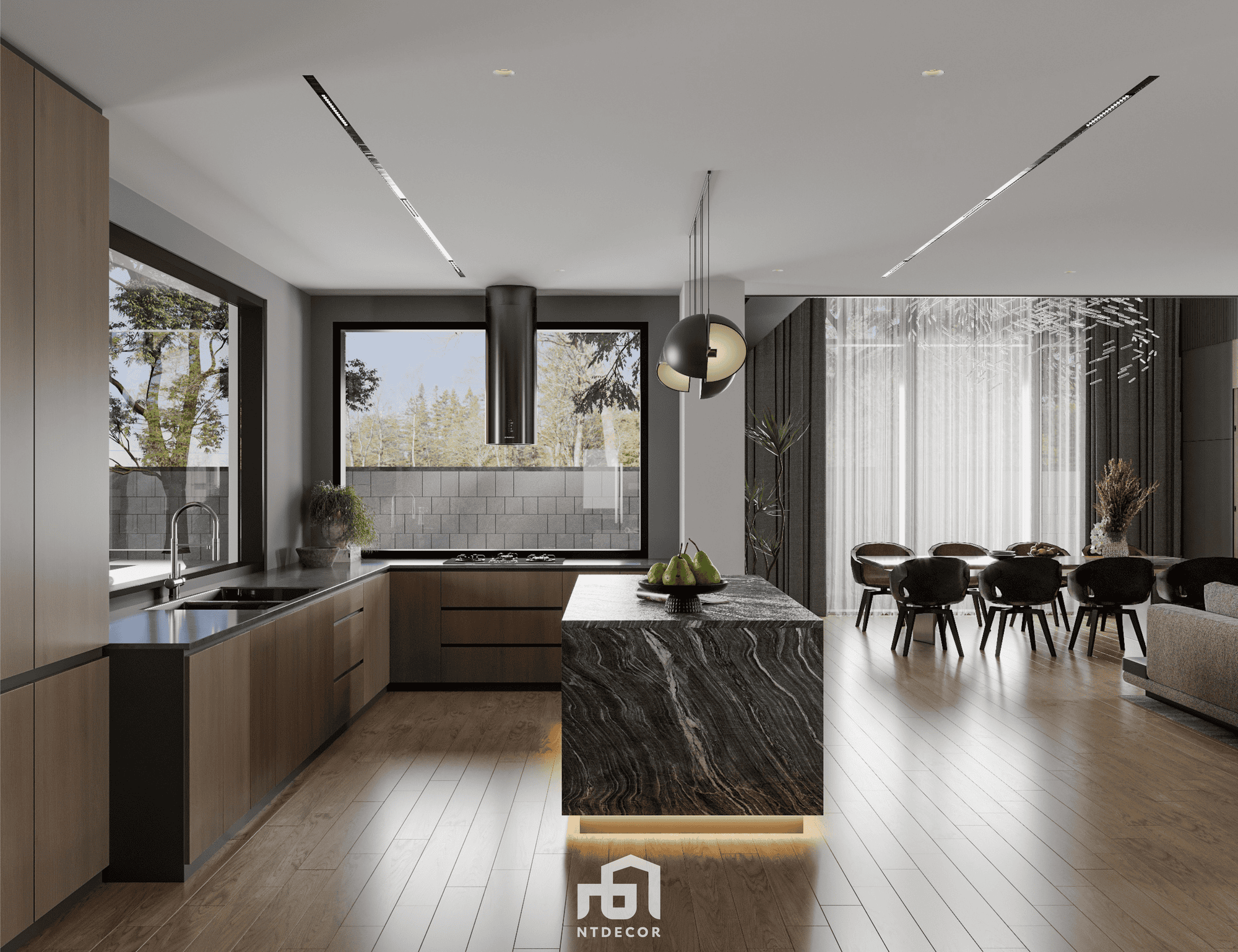 Kitchen 3D Design Of Melbourne Villa Interior Design Modern Style