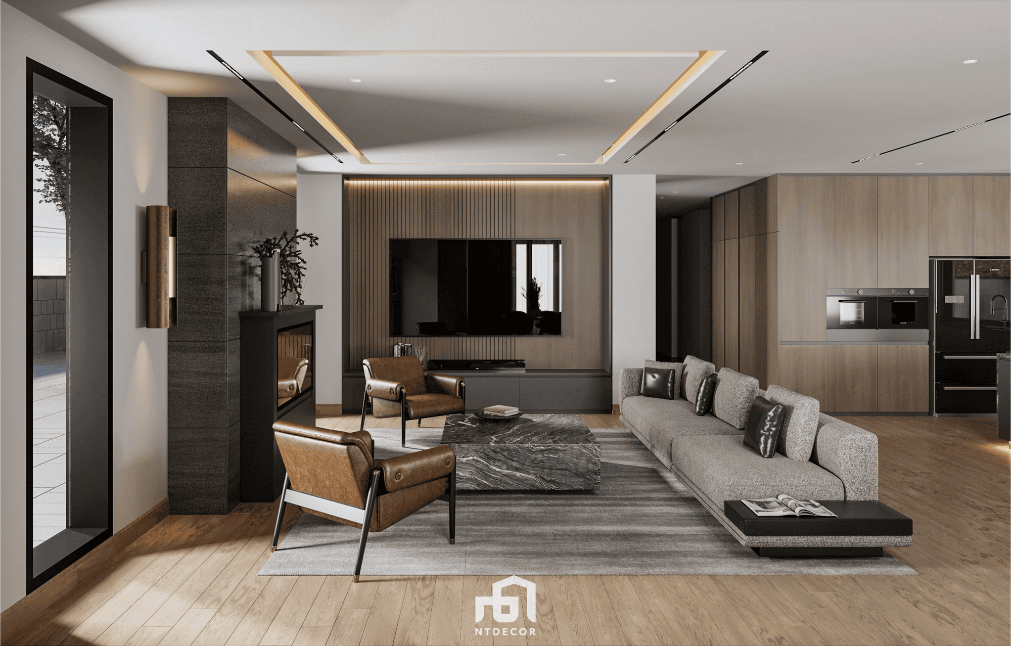 Living Room 3D Design Of Melbourne Villa Interior Design Modern Style