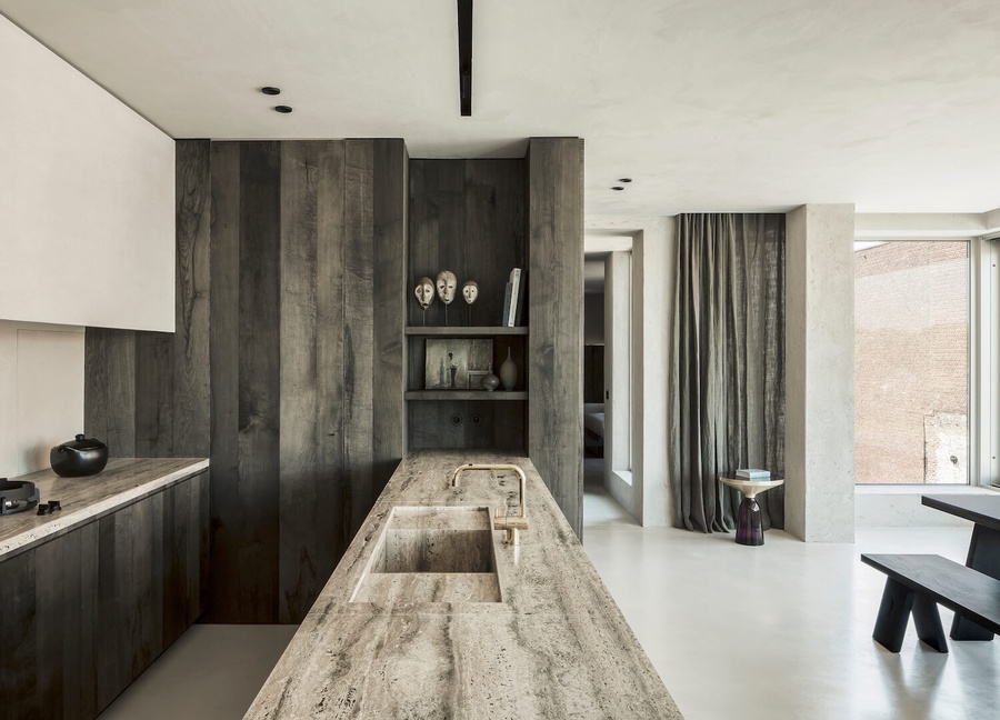 Một góc phòng bếp truyền cảm hứng với phong cách Wabi Sabi