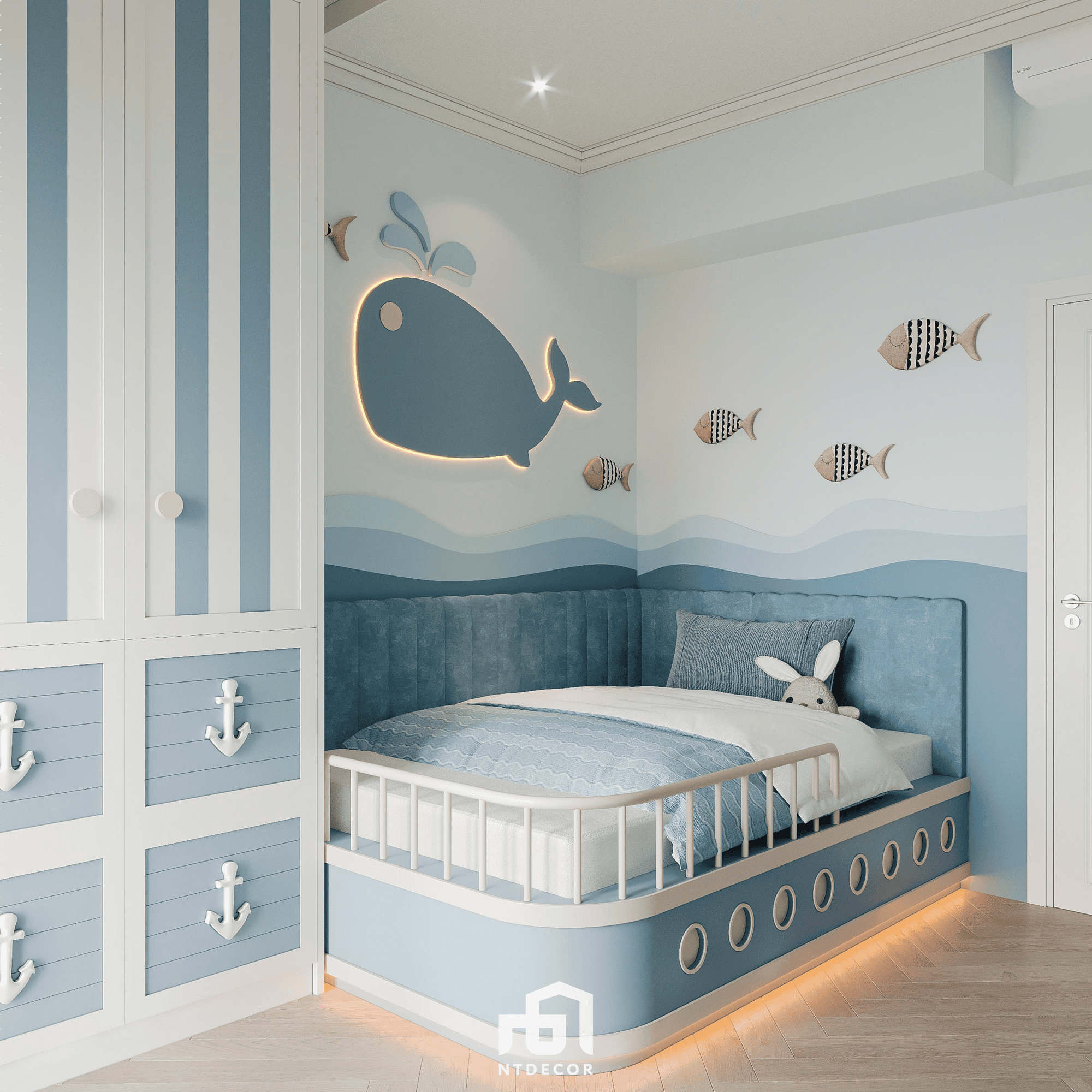 Bedroom 3D Design Of Ms Phuong House Interior Design Semi Classic Style | NTDecor
