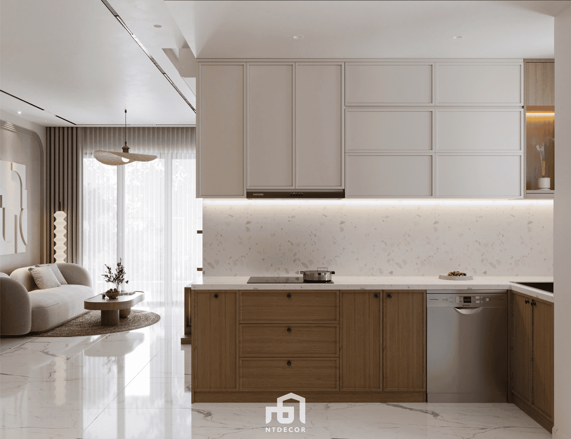Kitchen 3D Design Of Mr Tuan House Interior Design Modern Style | NTDecor