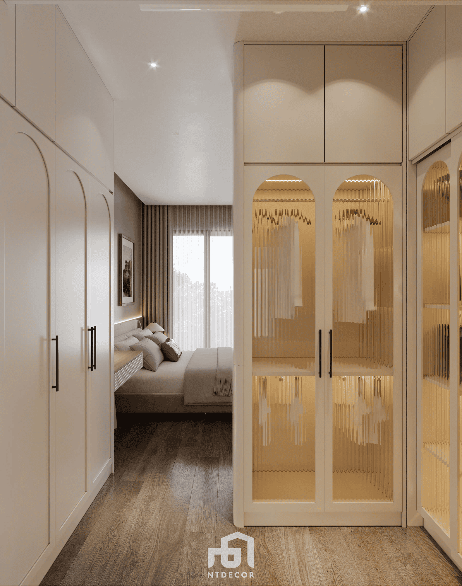 Master Bedroom 3D Design Of Mr Tuan House Interior Design Modern Style | NTDecor