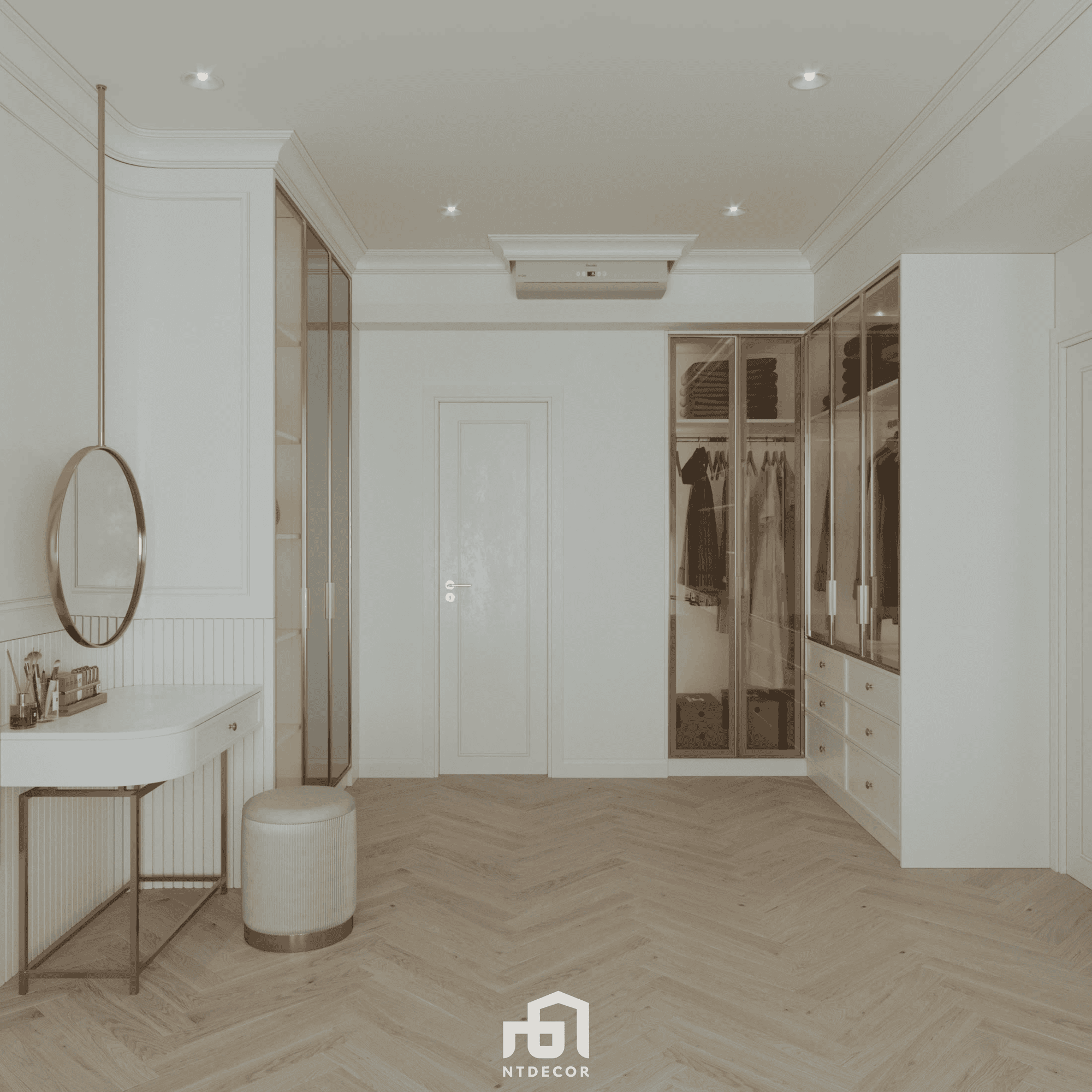 Master Bedroom 3D Design Of Ms Phuong House Interior Design Semi Classic Style | NTDecor