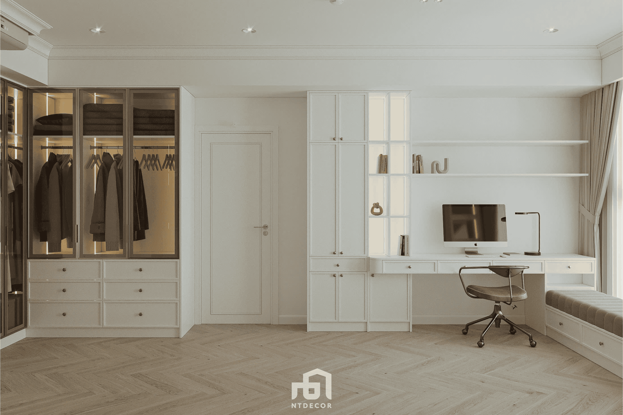 Master Bedroom 3D Design Of Ms Phuong House Interior Design Semi Classic Style | NTDecor