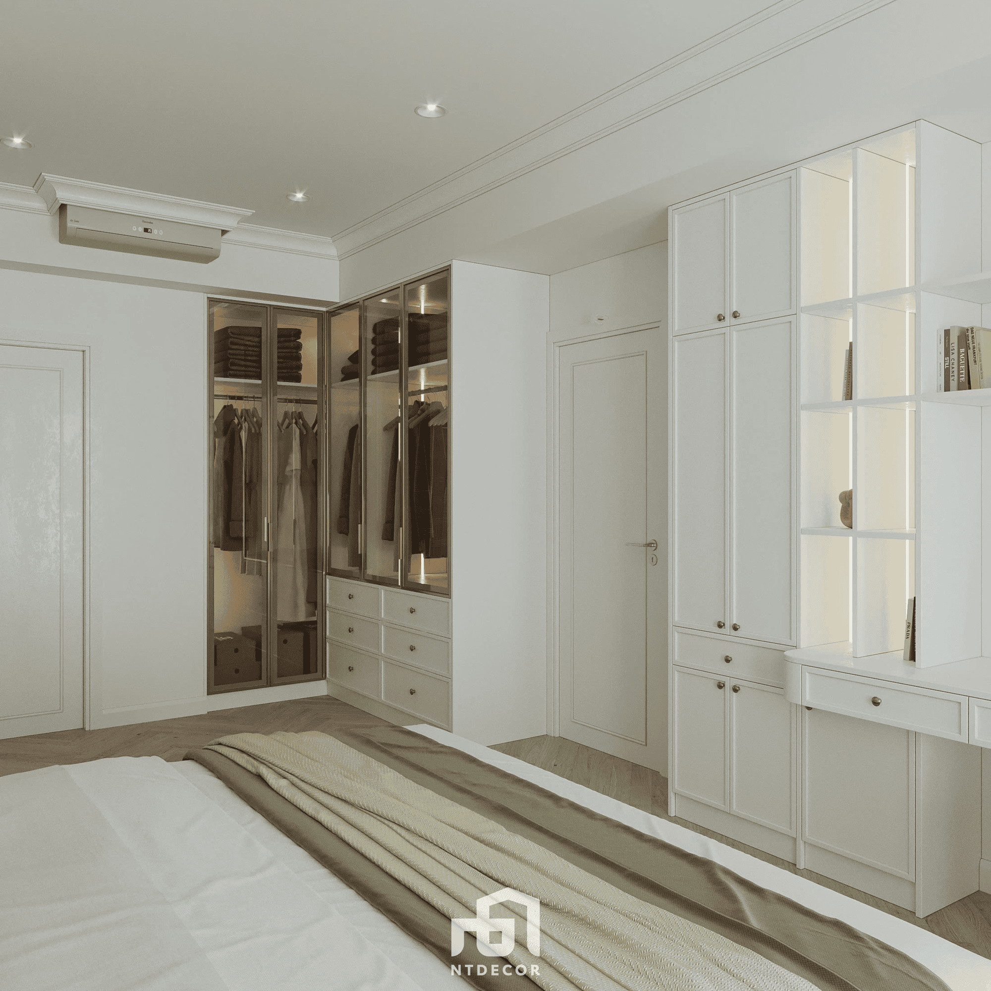 Master Bedroom 3D Design Of Ms Phuong House Interior Design Semi Classic Style | NTDecor