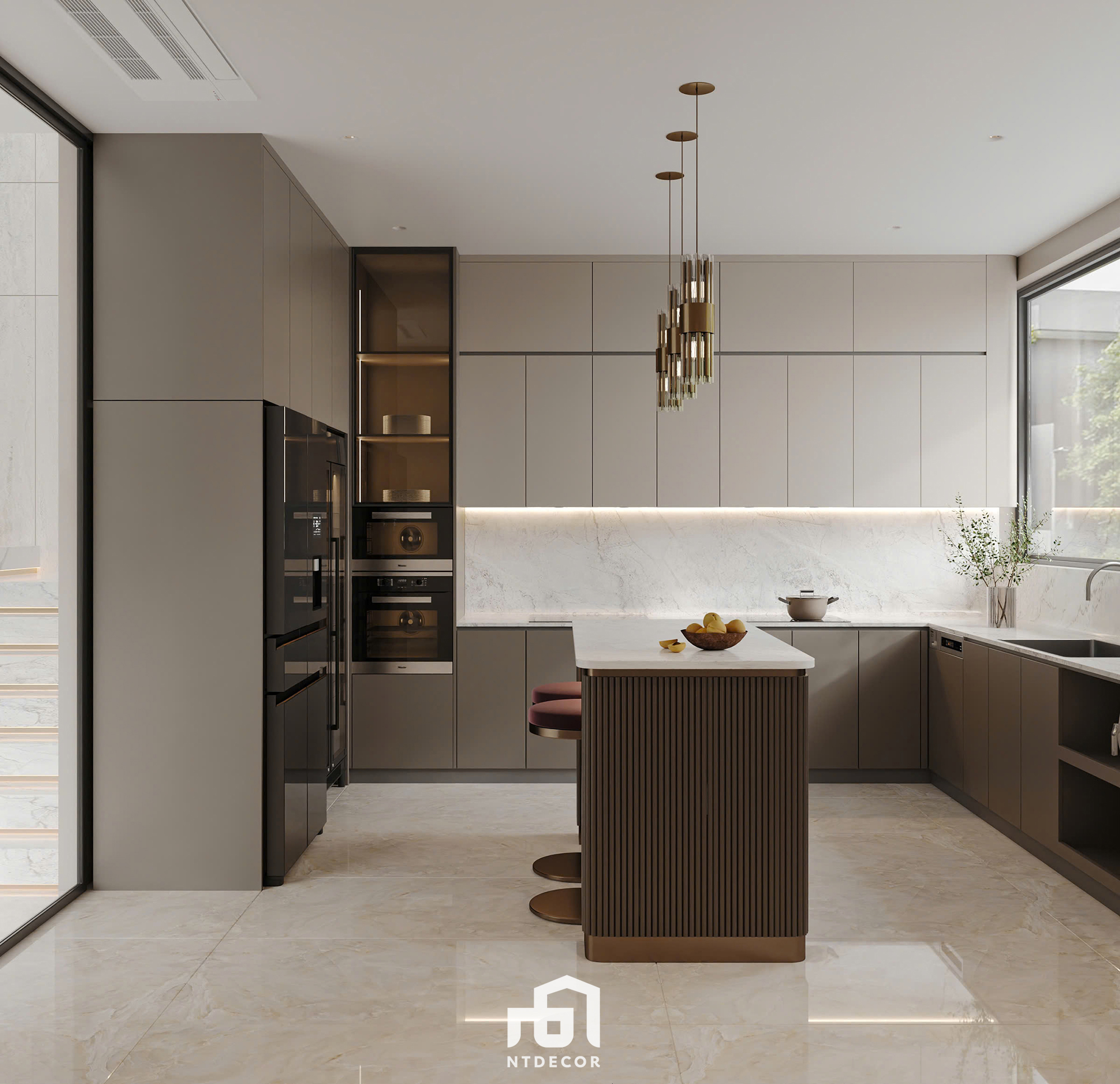 The kitchen 3D Design Of Annie House Interior Design Modern Style | NTDecor