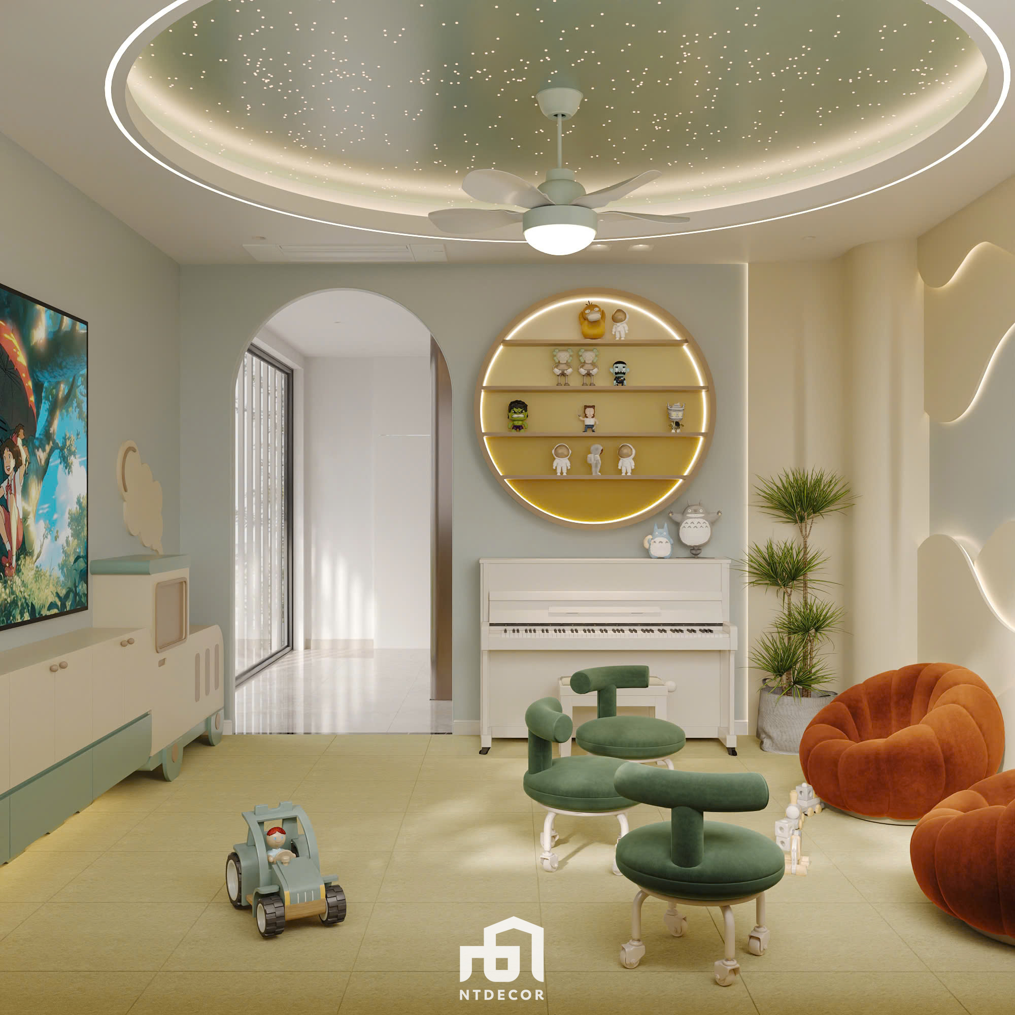 Playing Zone 3D Design Of Annie House Interior Design Modern Style | NTDecor