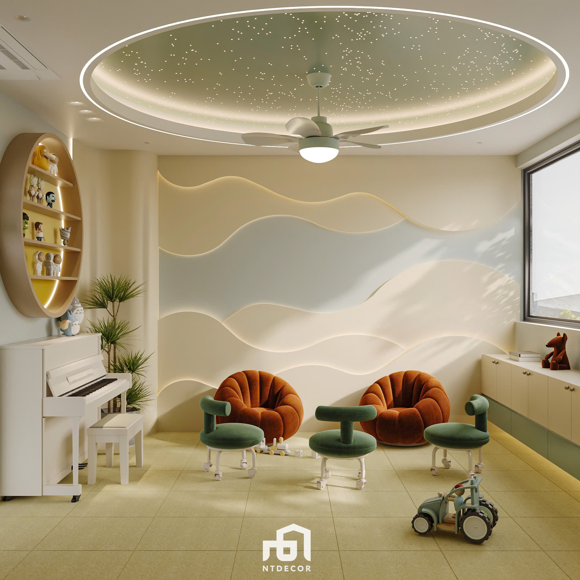 Playing Zone 3D Design Of Annie House Interior Design Modern Style | NTDecor