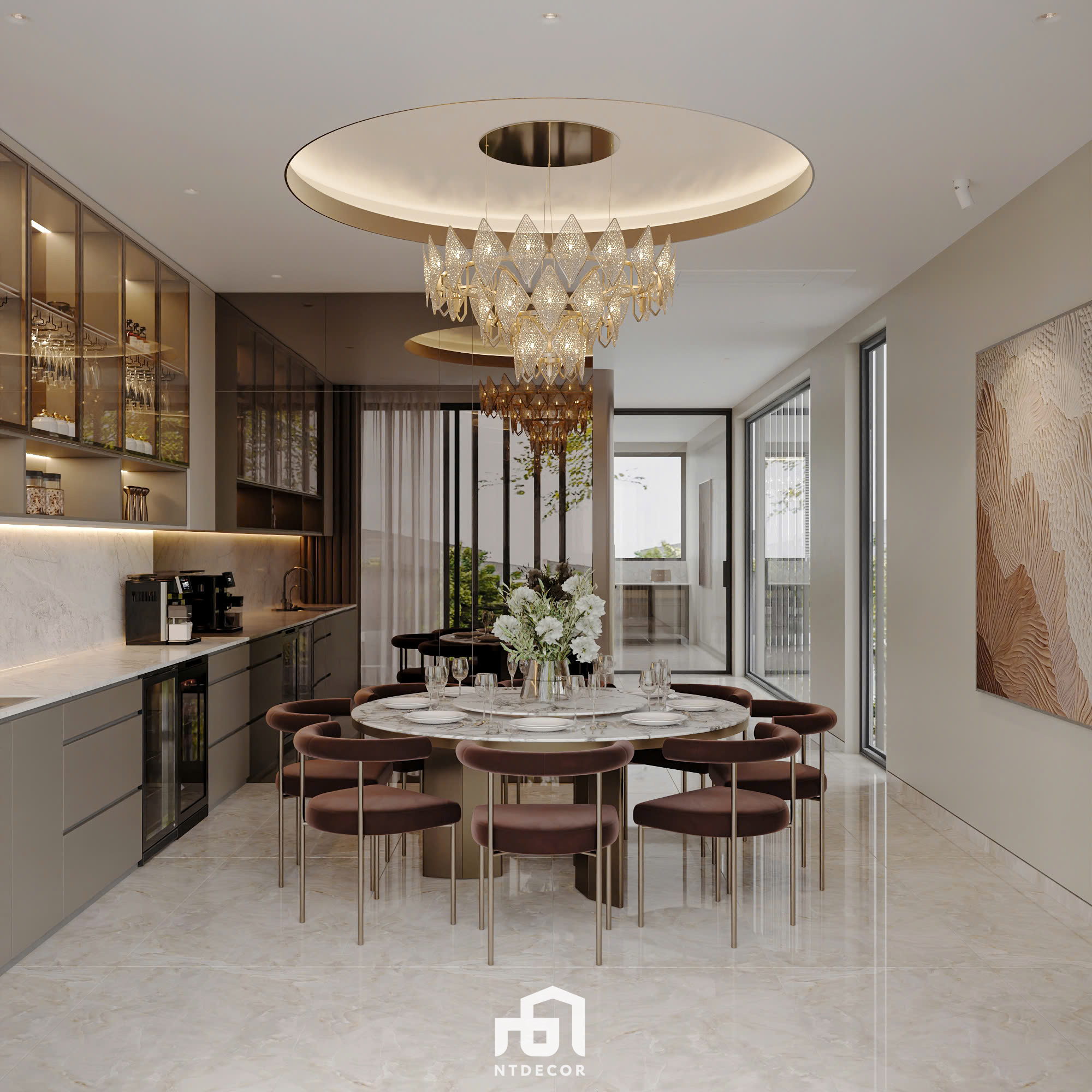 Dinner Room 3D Design Of Annie House Interior Design Modern Style | NTDecor