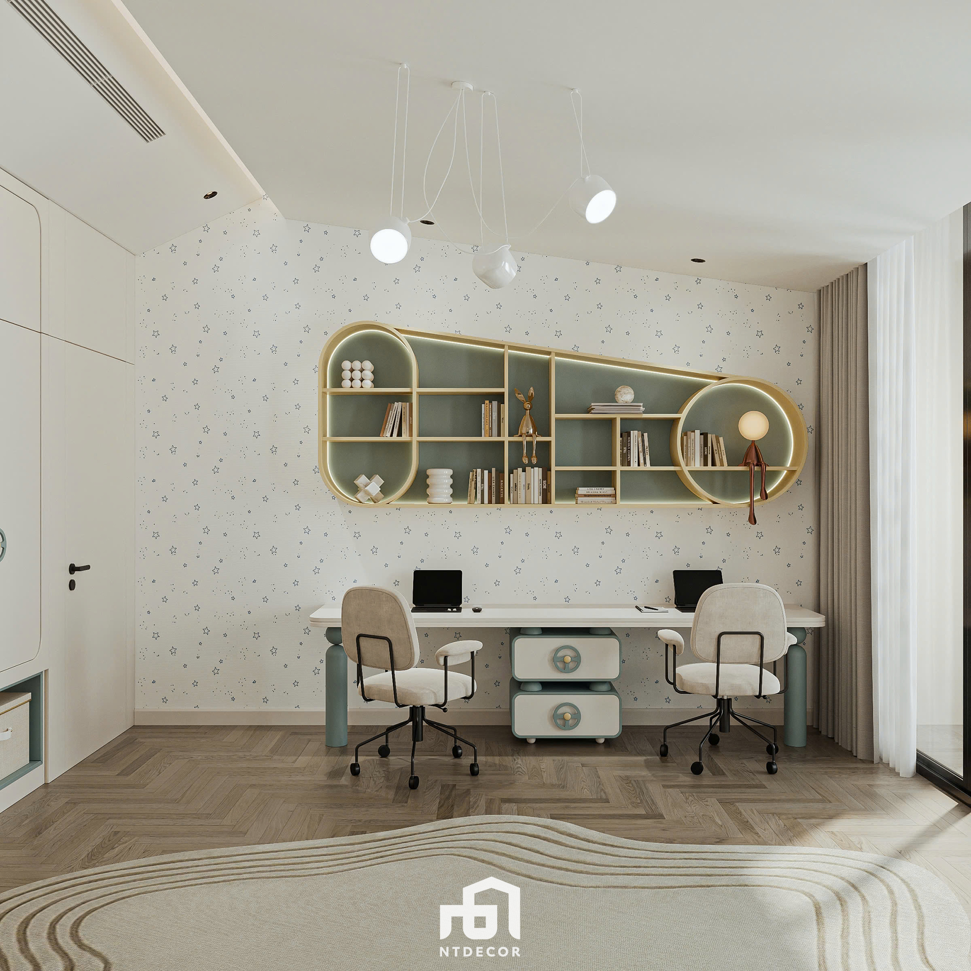 Bedroom 3D Design Of Annie House Interior Design Modern Style | NTDecor