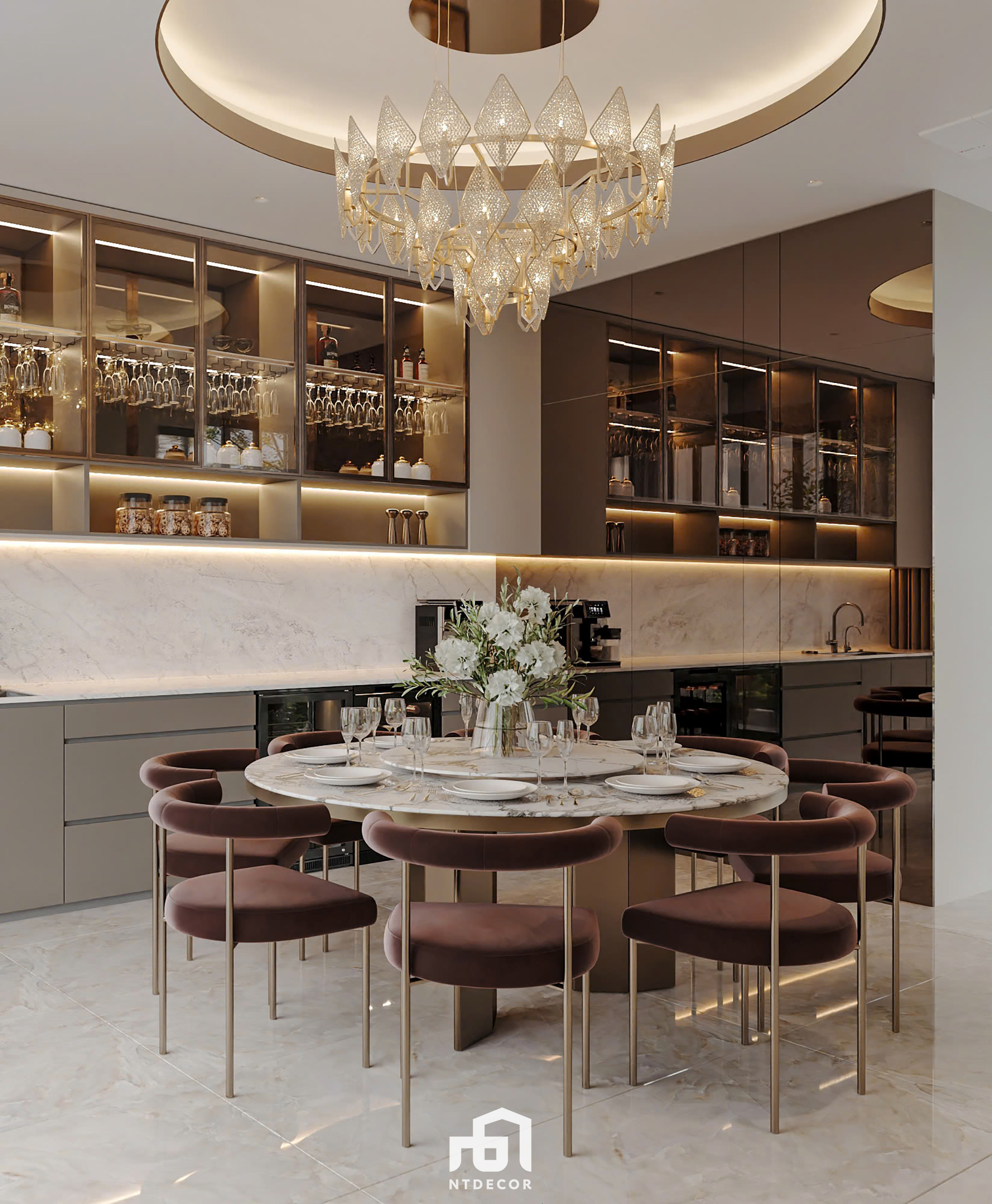 Dinner Room 3D Design Of Annie House Interior Design Modern Style | NTDecor