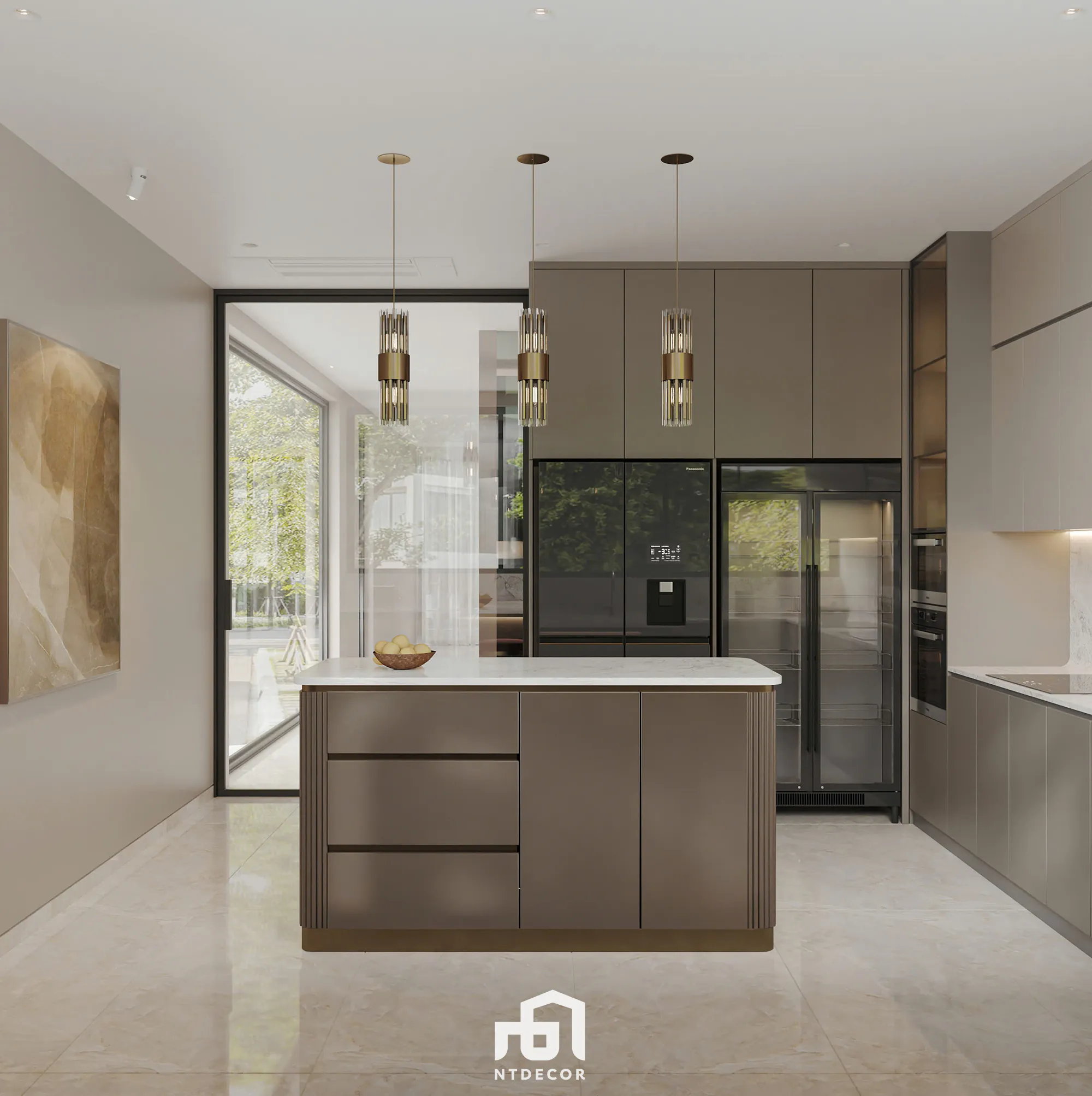 The kitchen 3D Design Of Annie House Interior Design Modern Style | NTDecor