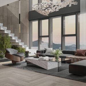 Living Room 3D interior design of Mr. Trung's Penthouse modern style | NTDecor