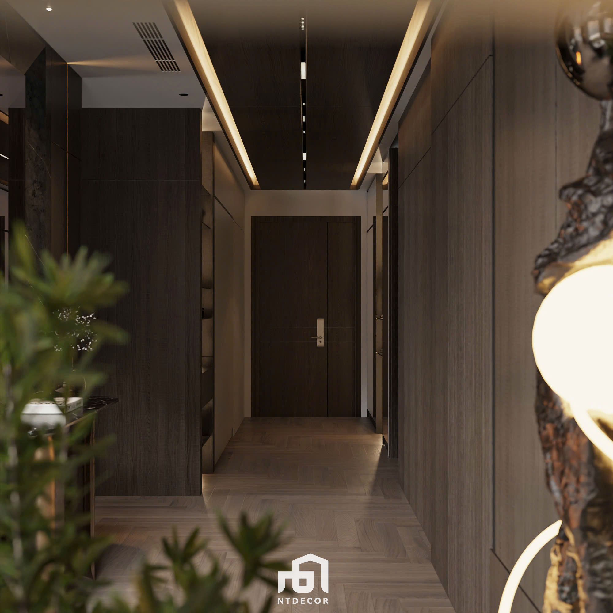 Living Room 3D interior design of Mr. Trung's Penthouse modern style | NTDecor