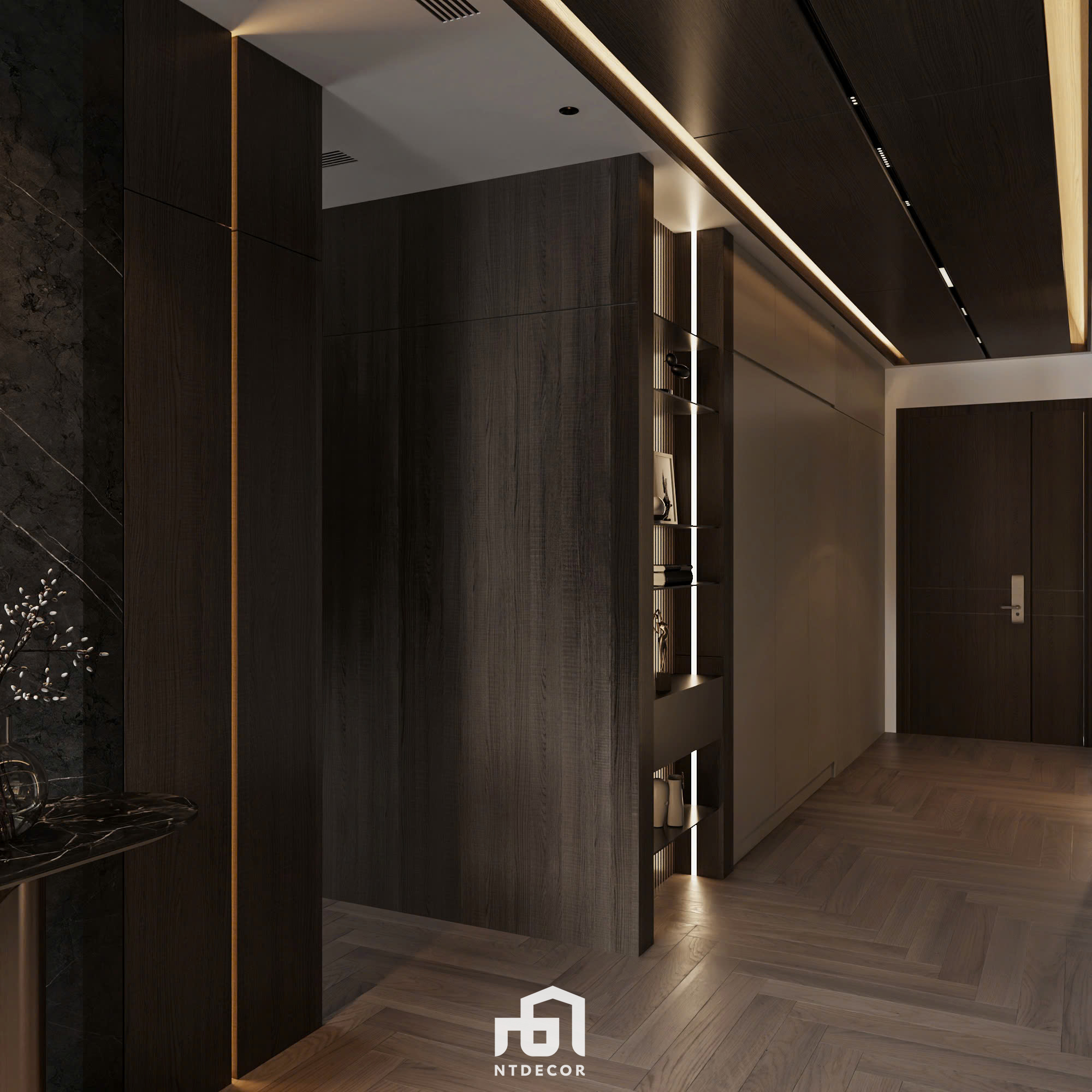 Living Room 3D interior design of Mr. Trung's Penthouse modern style | NTDecor