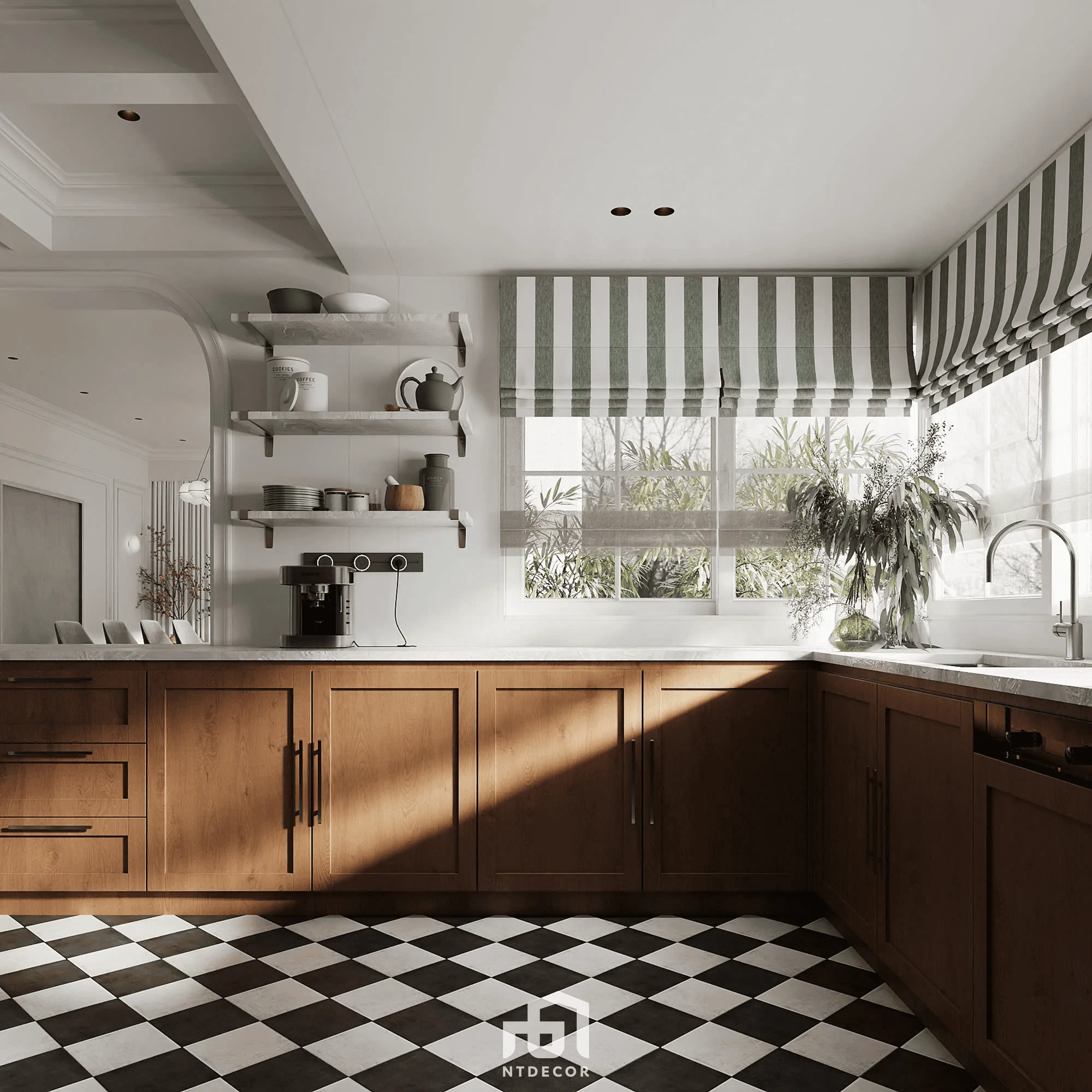 Kitchen 3D Design of Ms Thao Villa Interior Design Modern Style | NTDecor