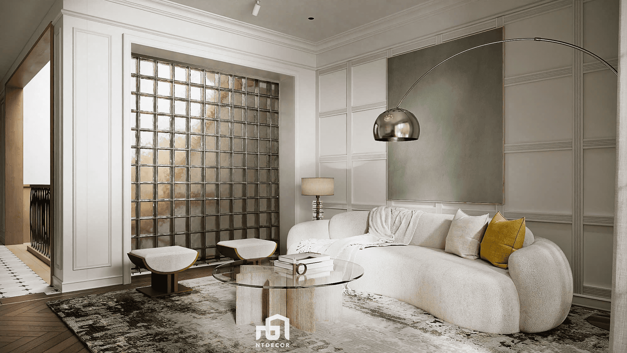 Living Room 3D Design of Ms Thao Villa Interior Design Modern Style | NTDecor