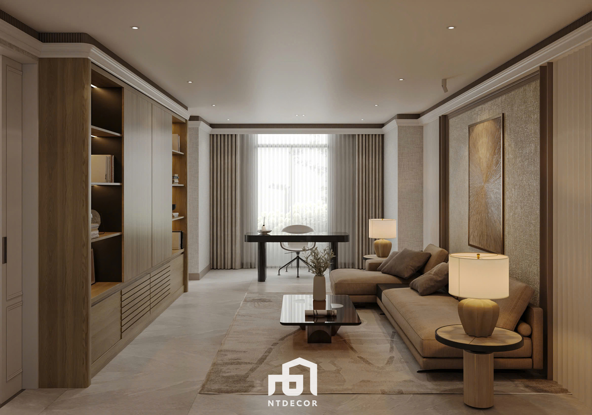 Living Room of Ms Linh Villa 3D Design Modern | NTDecor