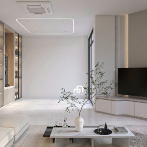 Living Room 3D Design of Bien Hoa House Interior Design Modern Style | NTDecor