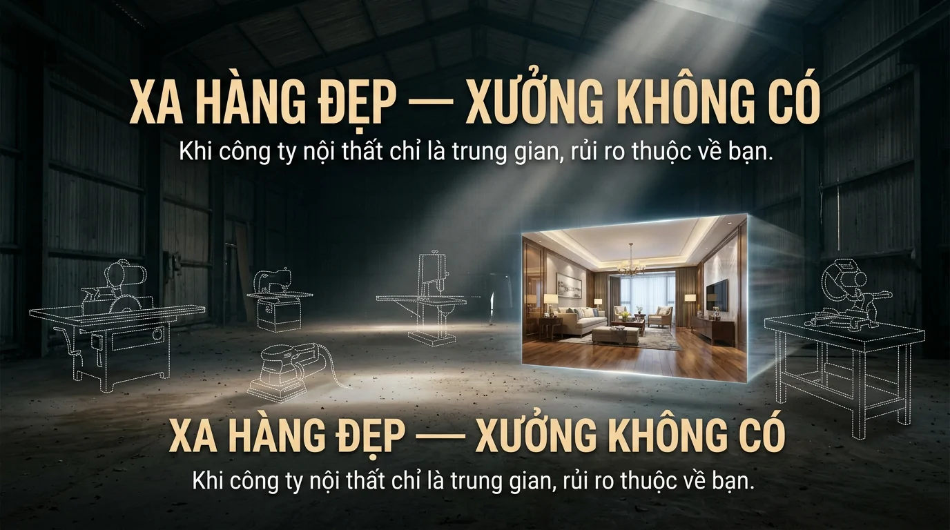 thi công nội thất kém chất lượng
