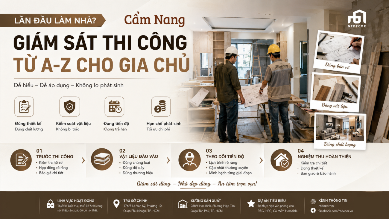 Lần đầu làm nhà: Cẩm nang giám sát thi công từ A-Z cho gia chủ