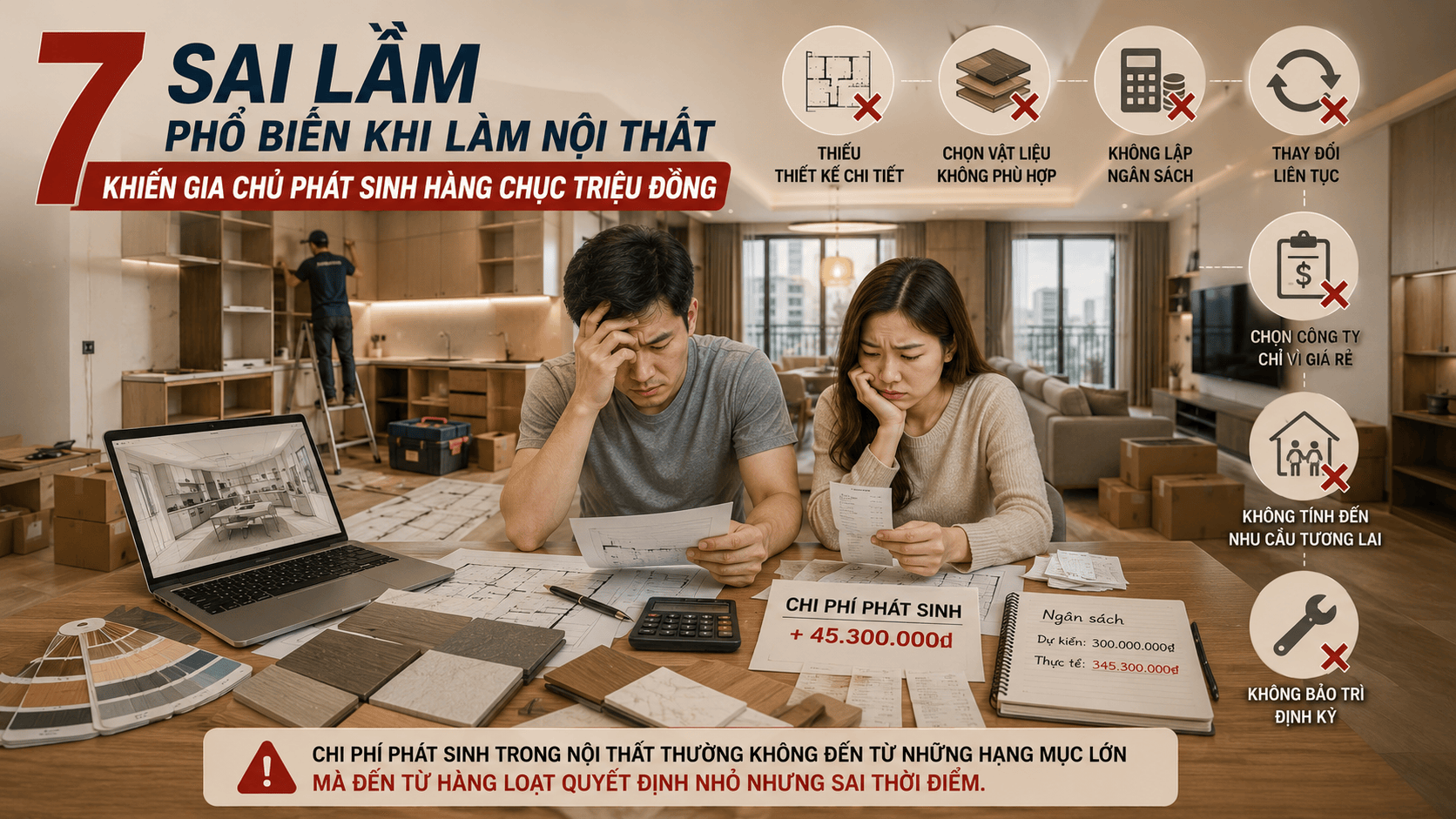 Sai lầm khi làm nội thất căn hộ