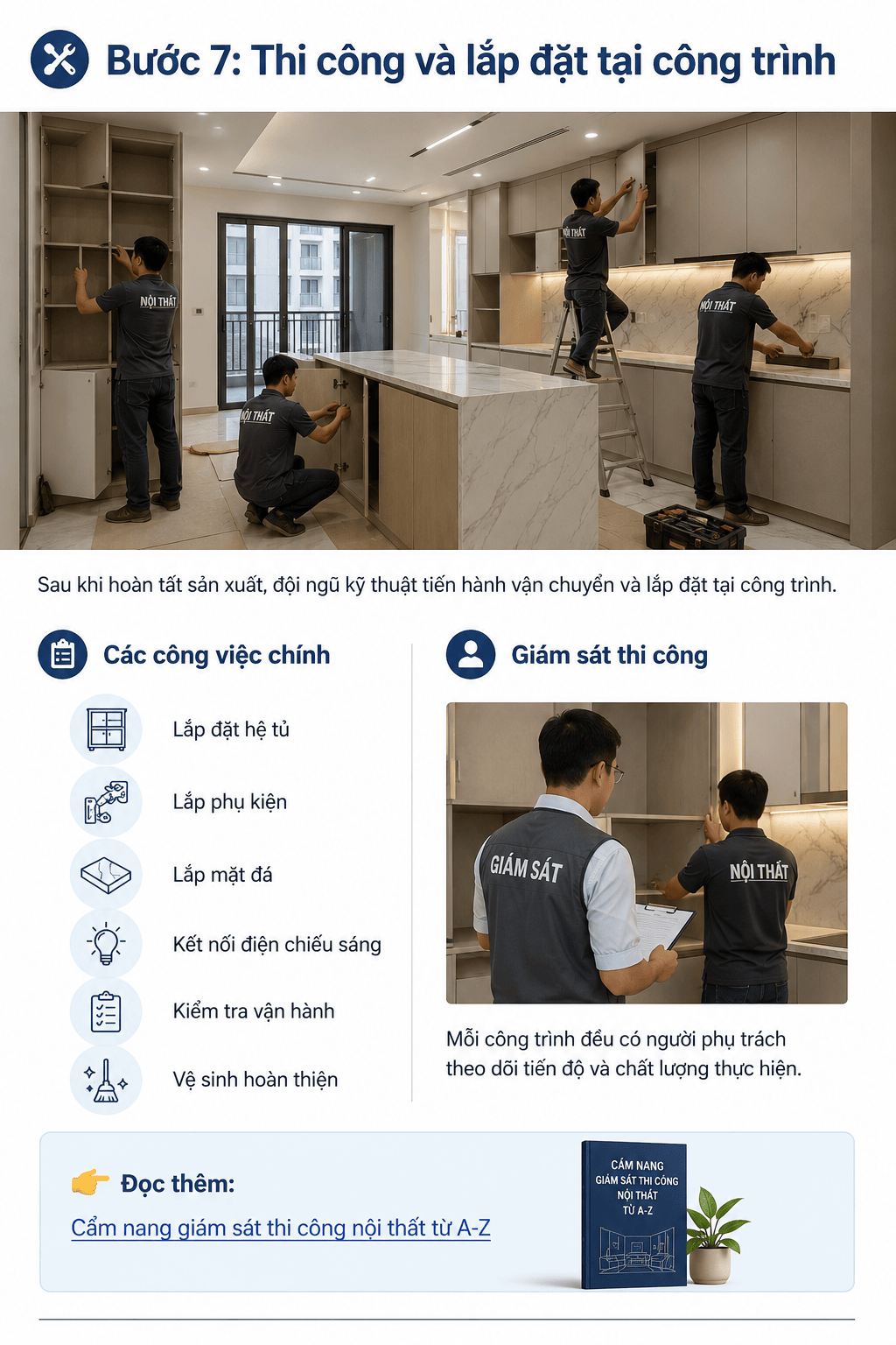 Thi công lắp đặt nội thất