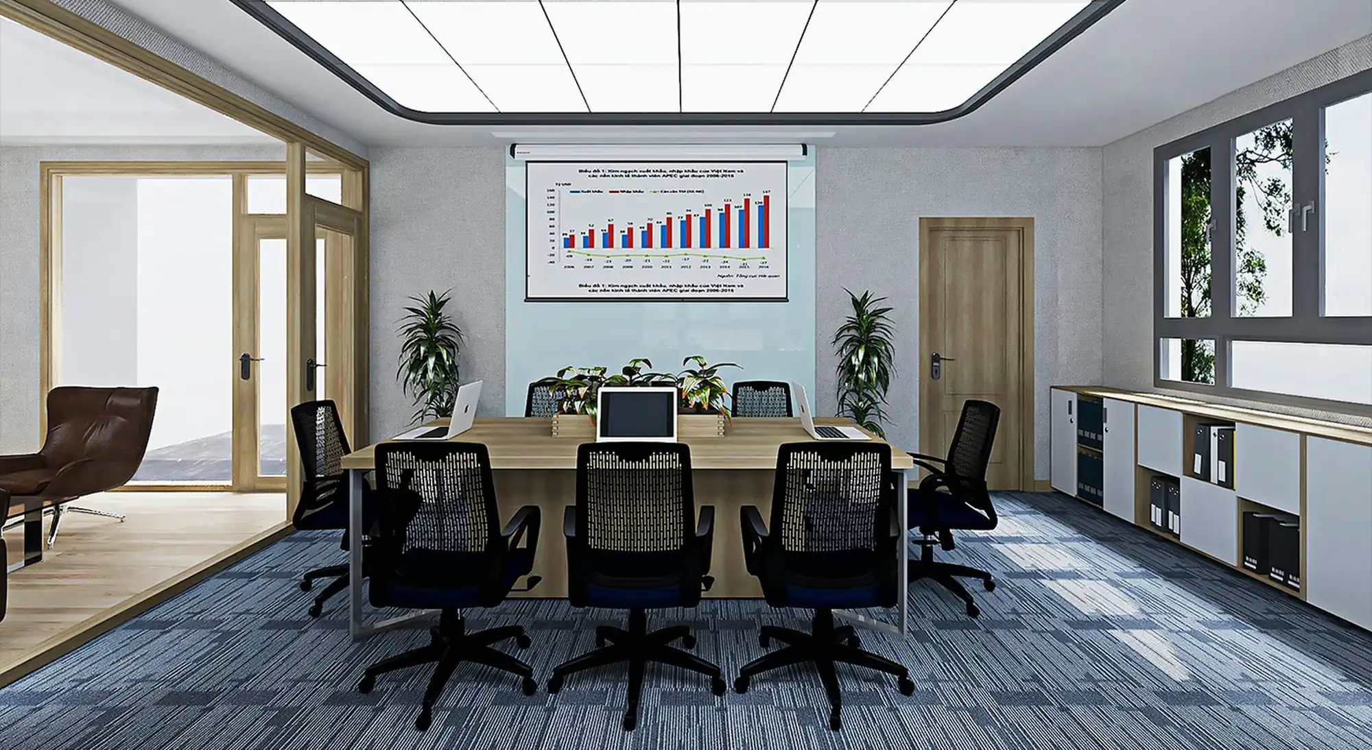 Meeting Room 3D Design of IDC Cai Mep Vina Logistics | NTDecor