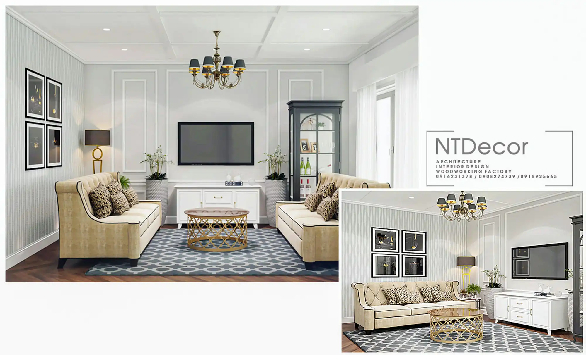 Living Room 3D Design of Mr. Tuan's Villa | NTDecor