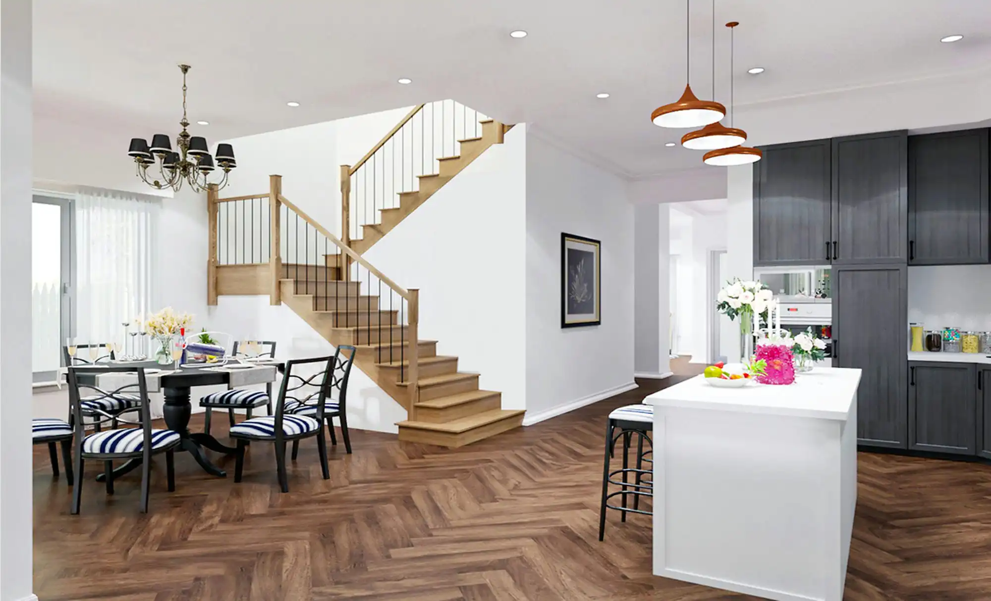 Kitchen 3D Design of Mr. Tuan's Villa | NTDecor