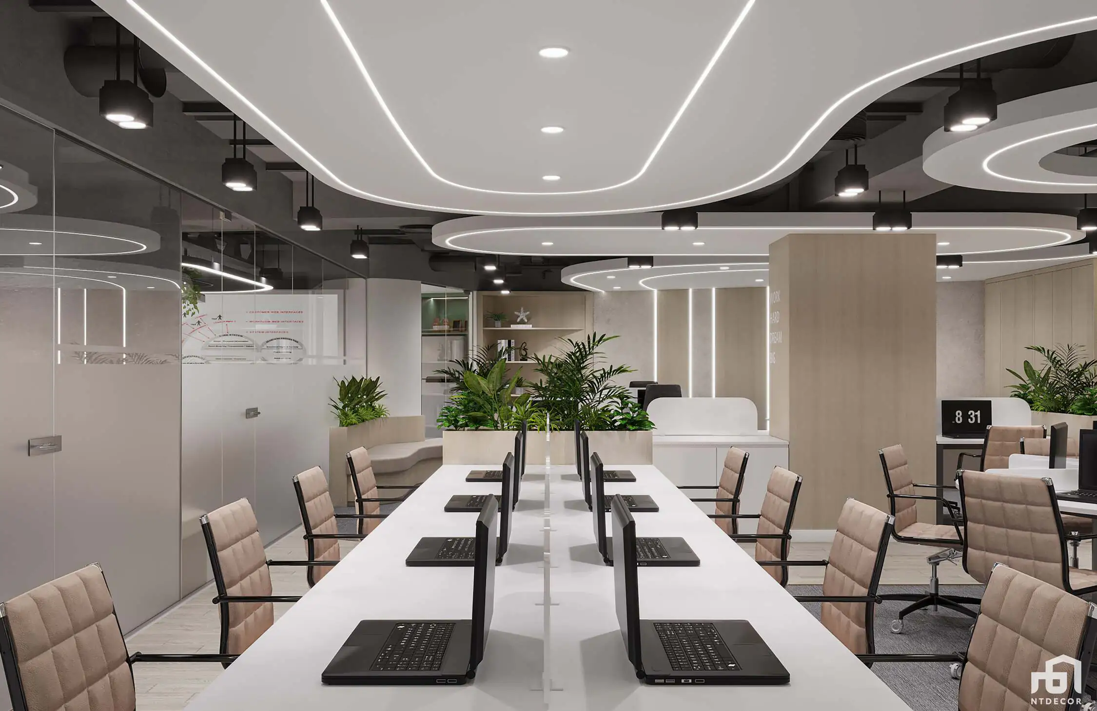 văn phòng mở và không gian làm việc linh hoạt | NTDecor