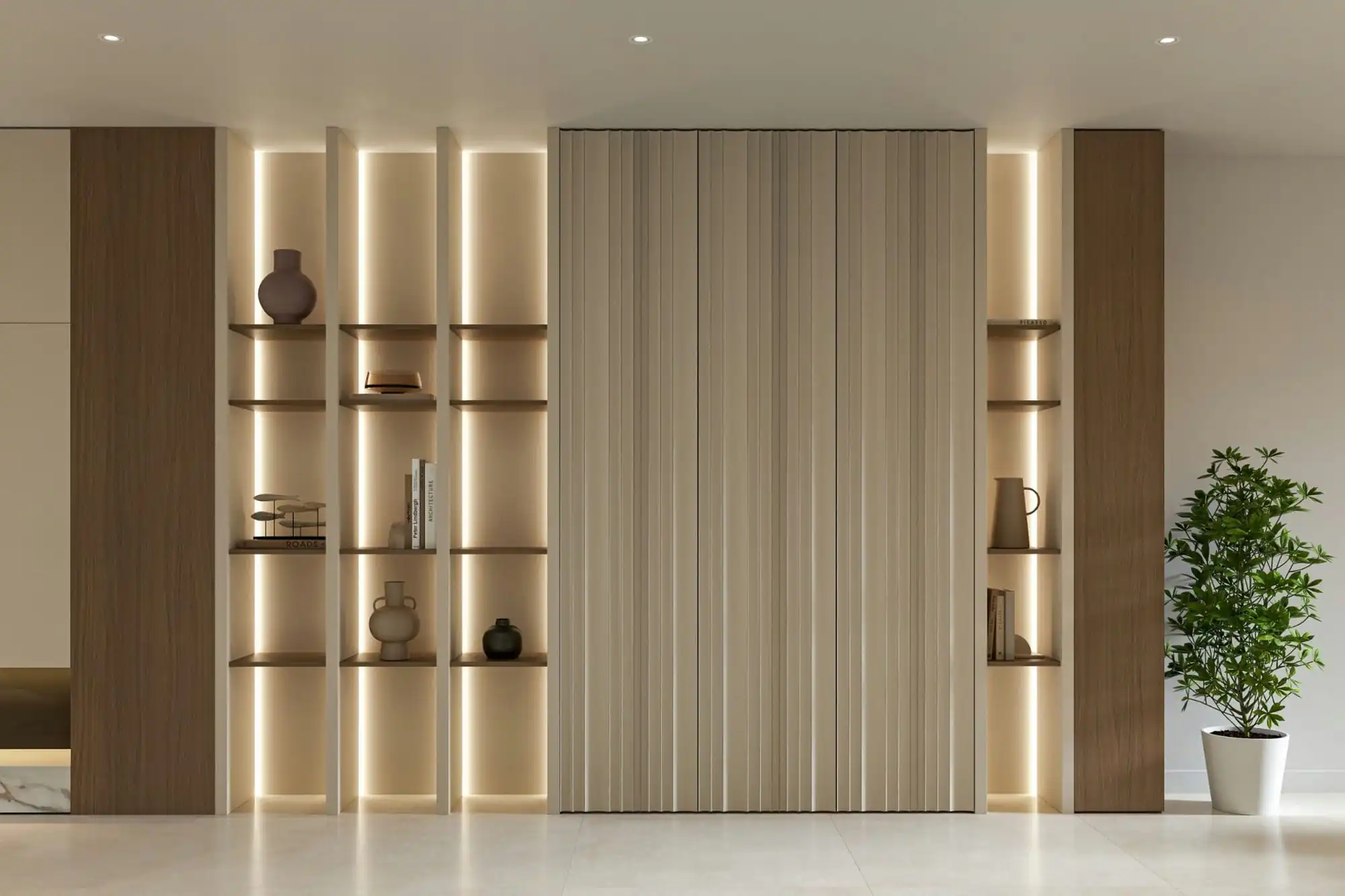 Stair 3D Design of Thanh Phuong's House Interior Design Modern Style