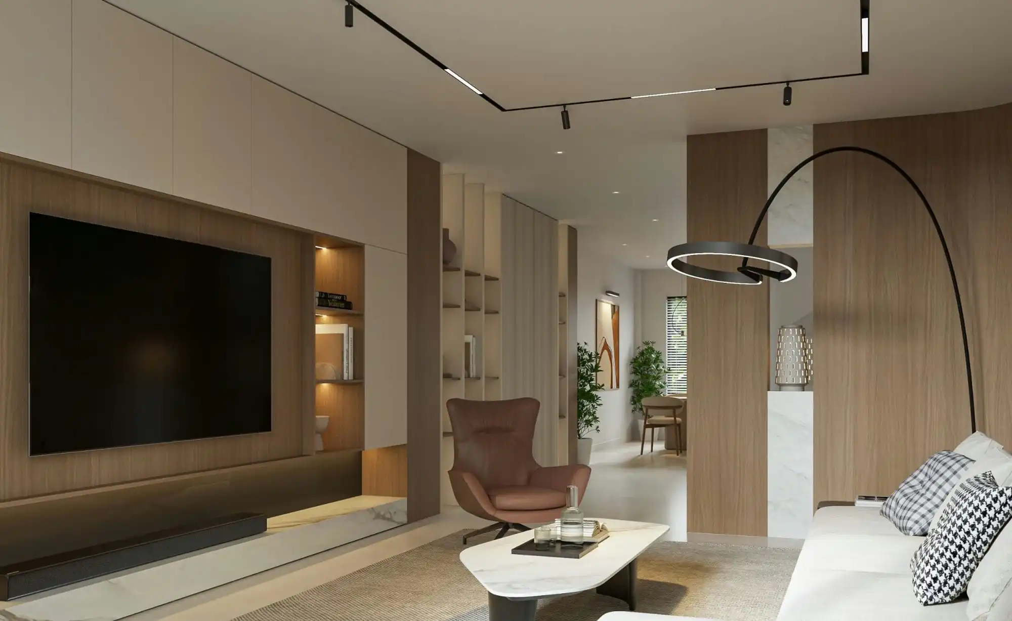 Living Room 3D Design of Thanh Phuong's House Interior Design Modern Style | NTDecor