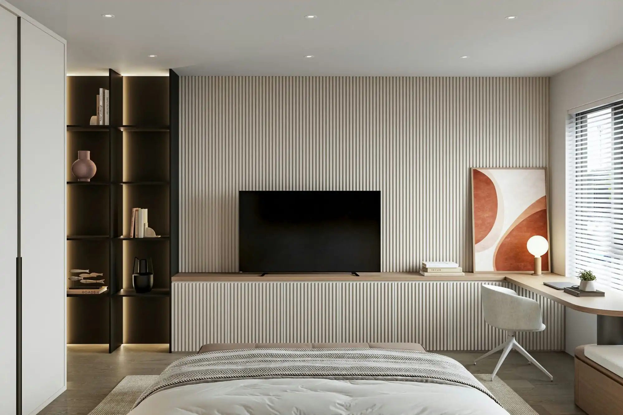 Bedroom 3D Design of Thanh Phuong's House Interior Design Modern Style | NTDecor