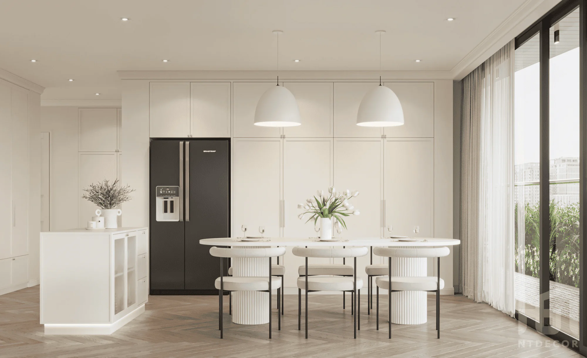 Dining Room 3D Design of The Lancaster Penthouse Interior Design Modern Style | NTDecor